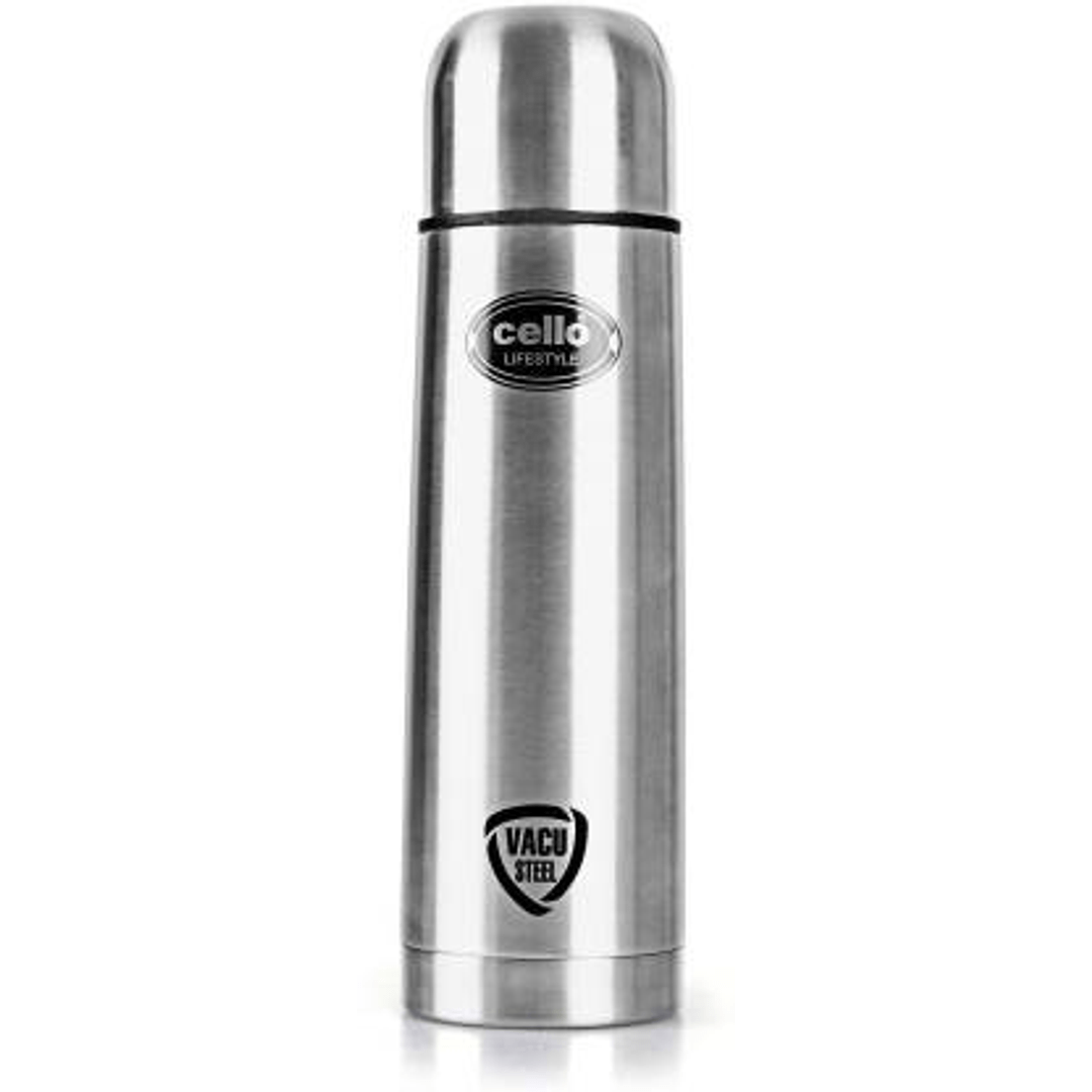 Buy Cello Lifestyle 500 ml Flask (Pack of 1 Silver Steel) Online at